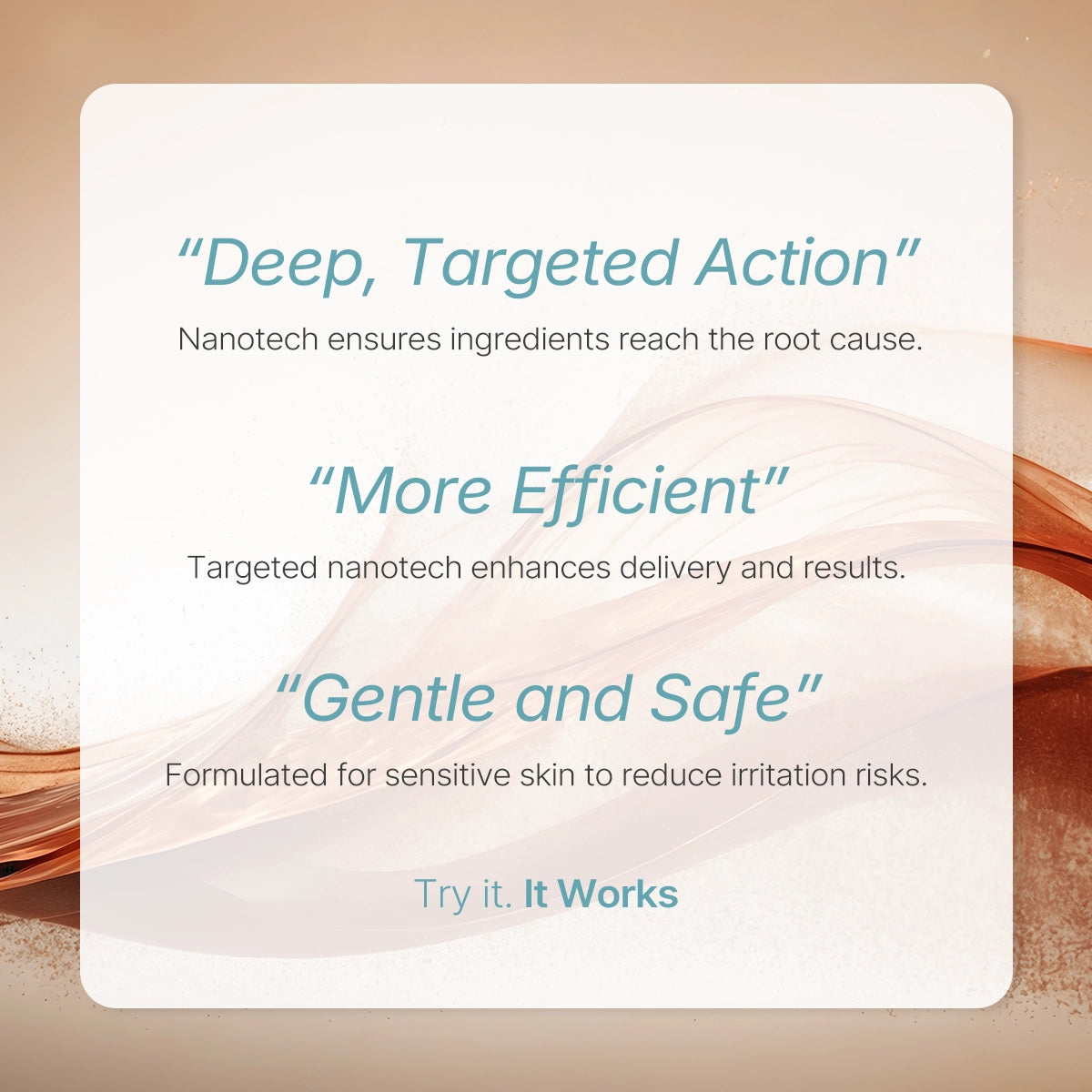 nanotech ensures ingredients reach the root cause